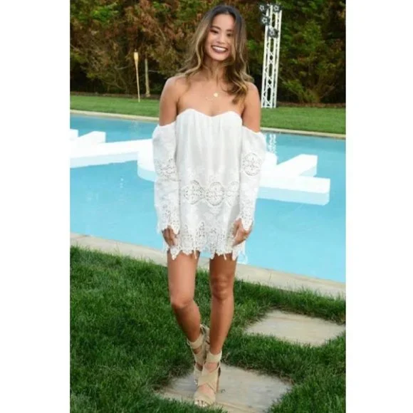 STONE COLD FOX | Marrakech White Lace Mini Dress 1 - Picture 4 of 16